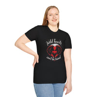 Load image into Gallery viewer, Wild Hearts Can't Be Tamed T-Shirt — Romantic Wolf Moon Graphic Tee