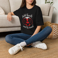 Load image into Gallery viewer, Wild Hearts Can't Be Tamed T-Shirt — Romantic Wolf Moon Graphic Tee