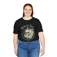 Load image into Gallery viewer, Morally Grey Skull Tee — “Morally Grey Is My Favorite Color” Graphic T-Shirt