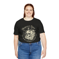 Load image into Gallery viewer, Morally Grey Skull Tee — “Morally Grey Is My Favorite Color” Graphic T-Shirt