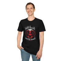 Load image into Gallery viewer, Wild Hearts Can't Be Tamed T-Shirt — Romantic Wolf Moon Graphic Tee