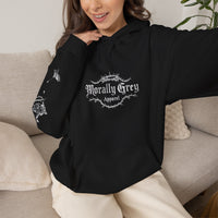 Load image into Gallery viewer, Hoodie — 'Morally Grey' Rose Graphic Hoodie (We See The Red Flags)