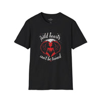 Load image into Gallery viewer, Wild Hearts Can't Be Tamed T-Shirt — Romantic Wolf Moon Graphic Tee